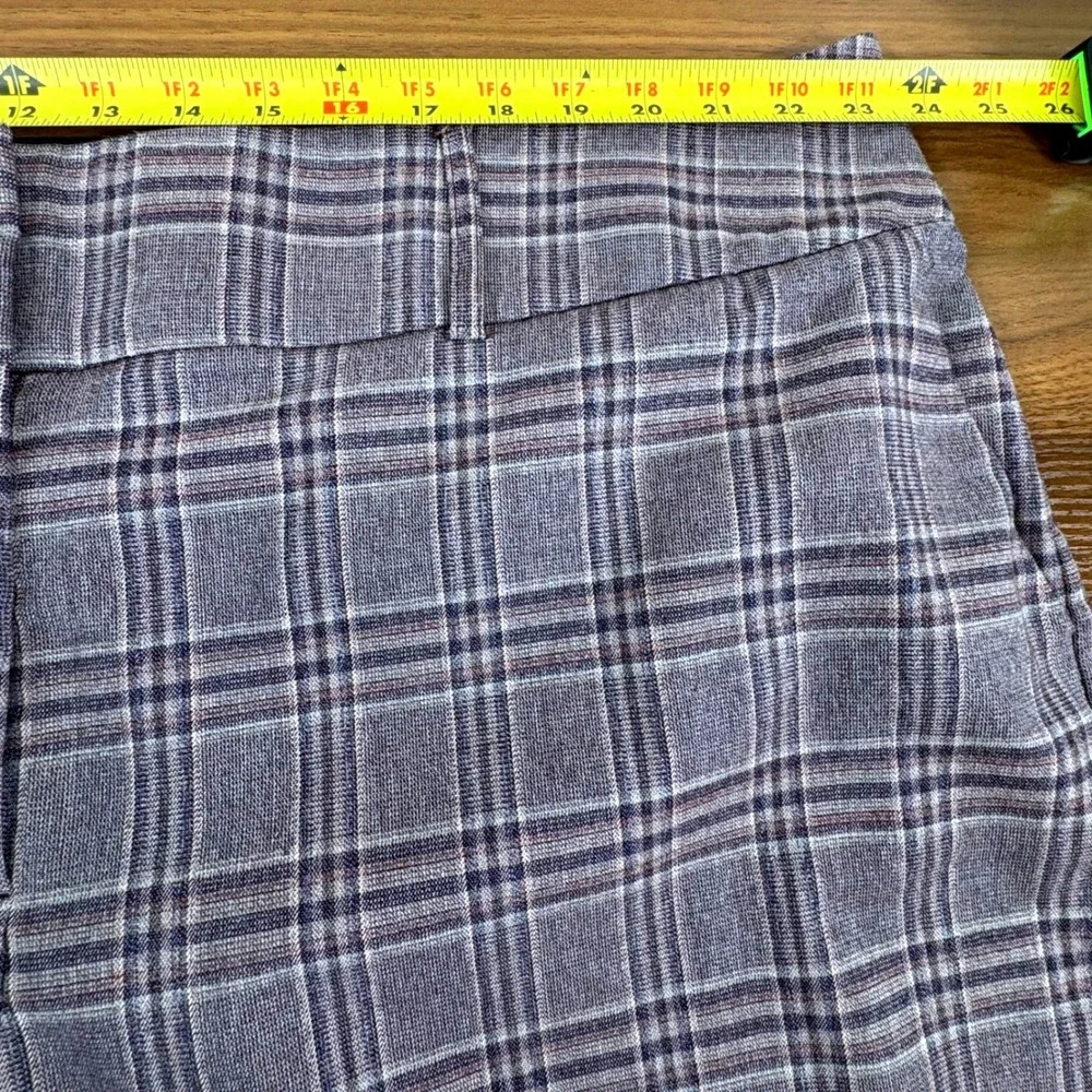 Lane Bryant Purple‎ Plaid Straight Leg Dress Pants Womens Plus Size 26 Career